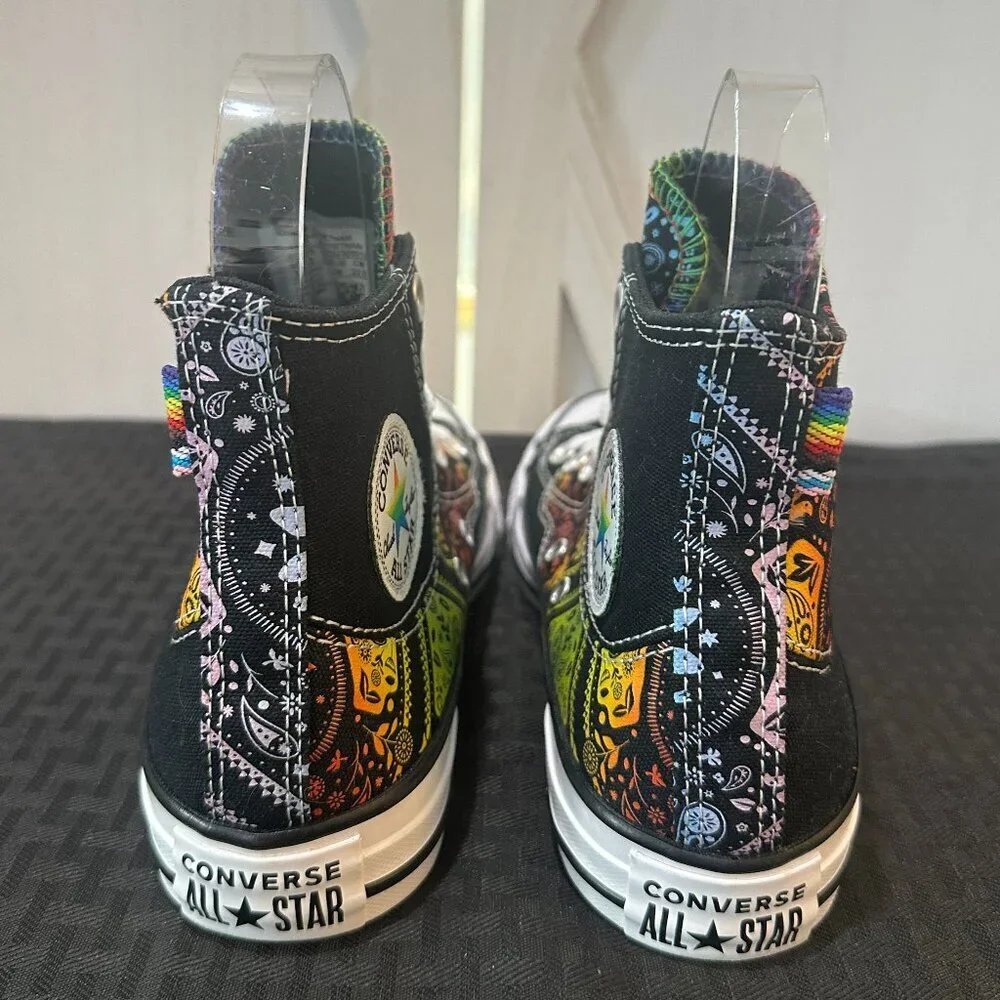 Converse Chuck Taylor All Star Pride Black High Top Sneakers - Picture 7 of 10
